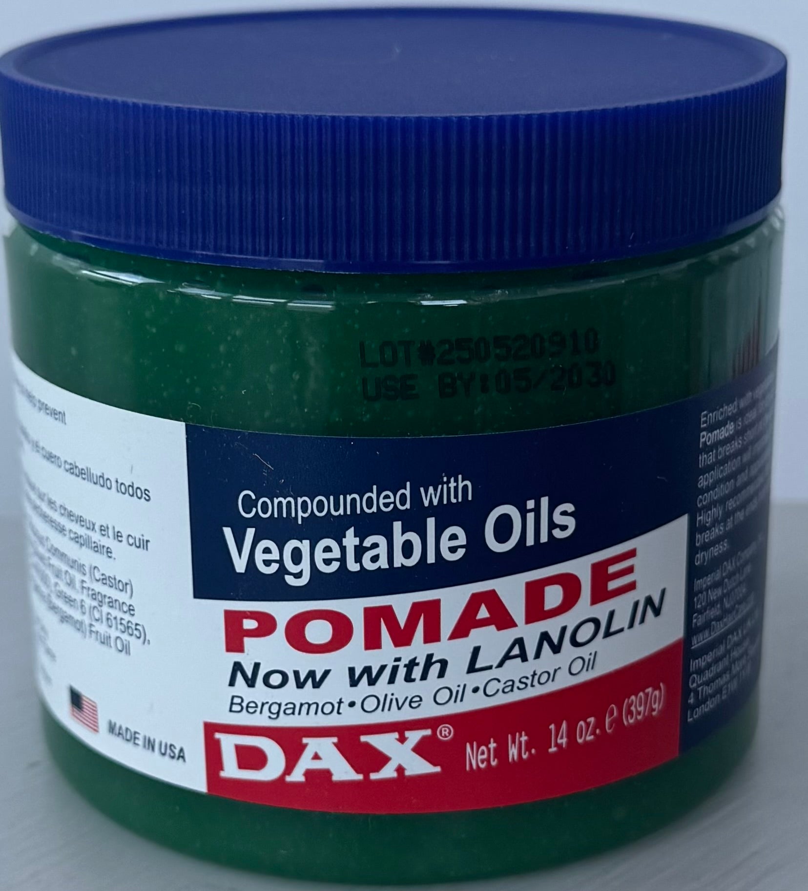 DAX Pomade – Vegetabilsk Olje med Lanolin