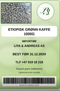 Kaffebønner Etiopisk grønn kaffe 1000G